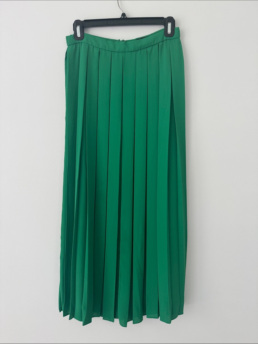 J.Crew Pleated Maxi Skirt in Emerald Green